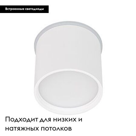 Накладной светильник Arlight SP-CYLINDO-R75-7W Warm3000 (WH, 110 deg, 230V) 043955