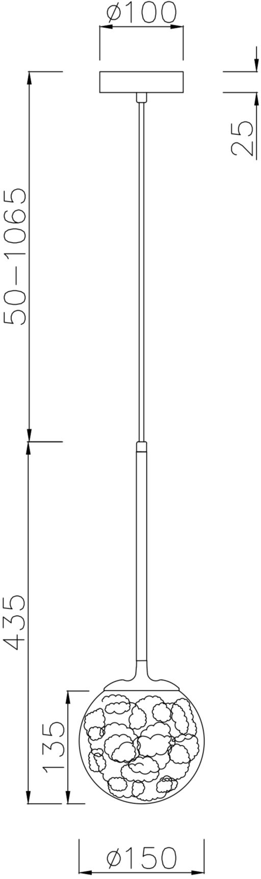 Подвесной светильник Maytoni Ligero MOD061PL-01BS в Москве