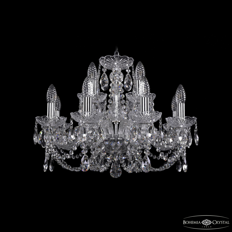 Подвесная люстра Bohemia Ivele Crystal 1406/8+4/195 Ni