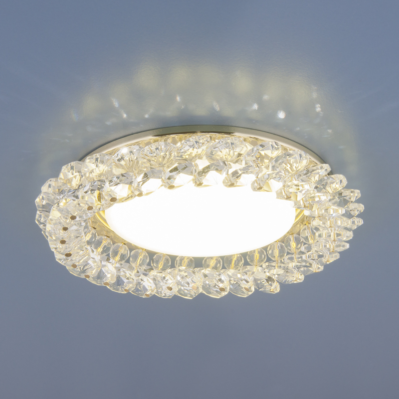 Встраиваемый светильник Elektrostandard 1063 GX53 GD/CL золото/прозрачный 4690389075674