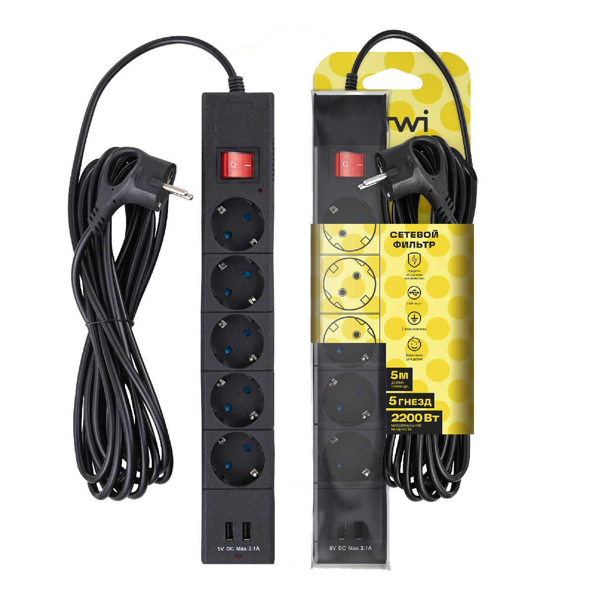 Сетевой фильтр Duwi 32589 5