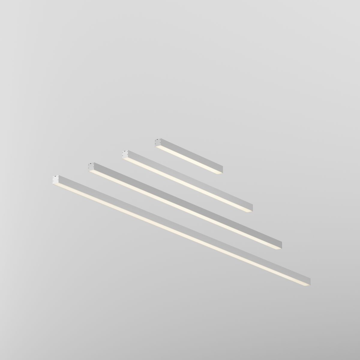 Линейный накладной светильник офисный Maytoni Technical 3000K 35x35 (Серебро, 2 м) LL311007