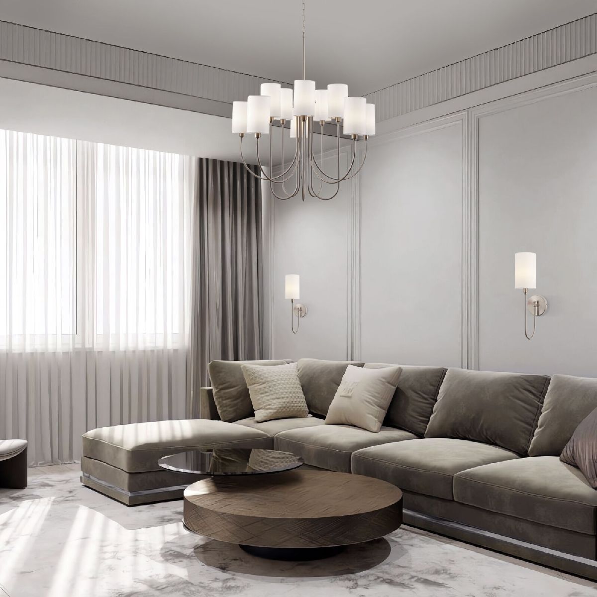 Подвесная люстра Eurosvet Abbey 60164/10 никель a065750