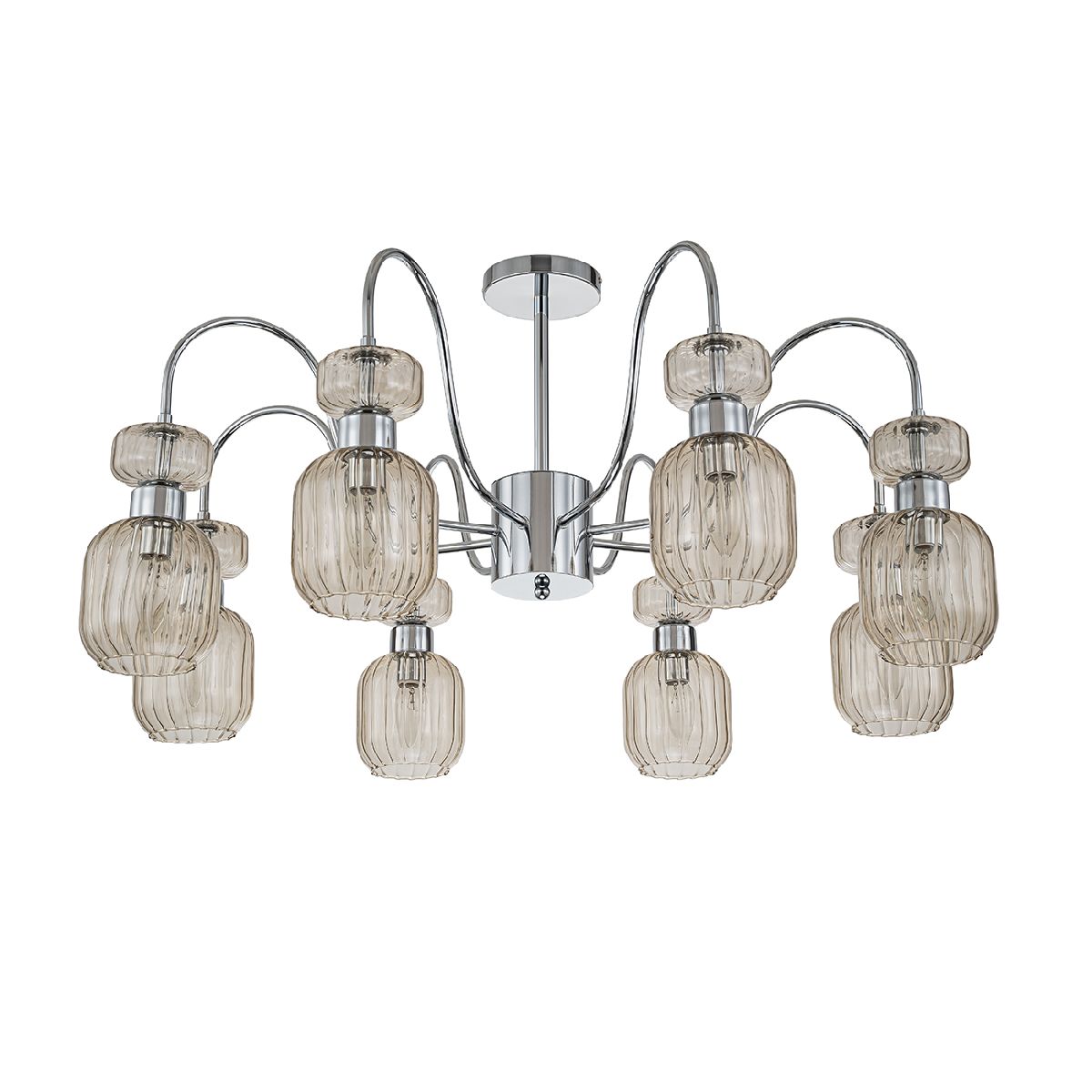 Люстра на штанге Escada Gloss 1141/8PL Chrome/Beige