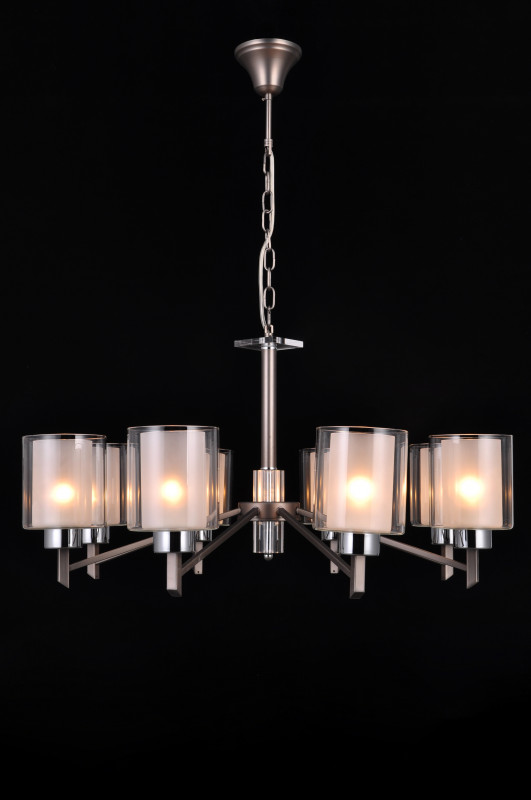 Подвесная люстра Natali Kovaltseva DOUBLE 81049-8C ANTIQUE SILVER