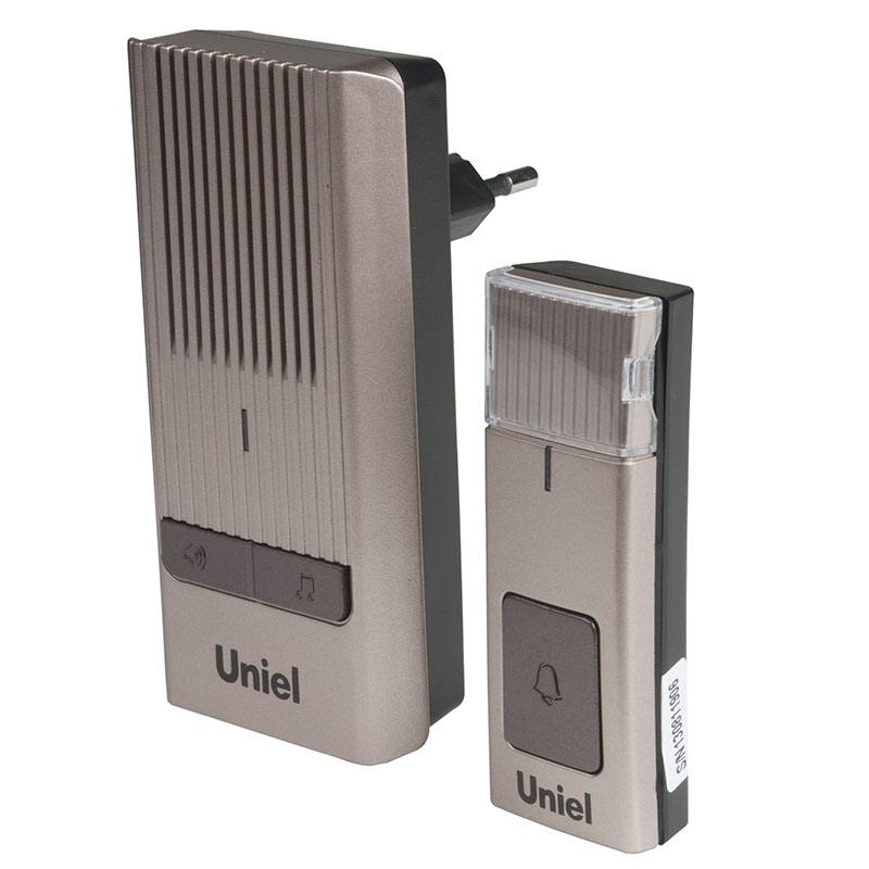 Звонок беспроводной (08284) Uniel UDB-012W-R1T1-32S-150M-SL