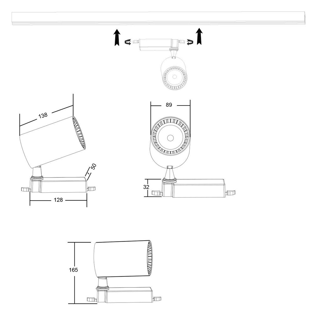 Трековый светильник Simple Story 2043-LED30TRB