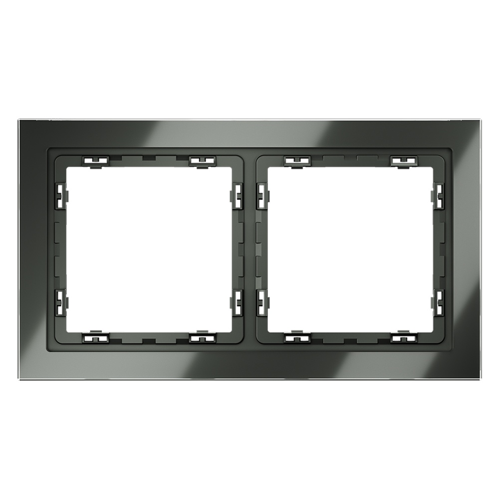 Рамка на 2 поста Voltum S70 VLS110206 (титан, стекло)