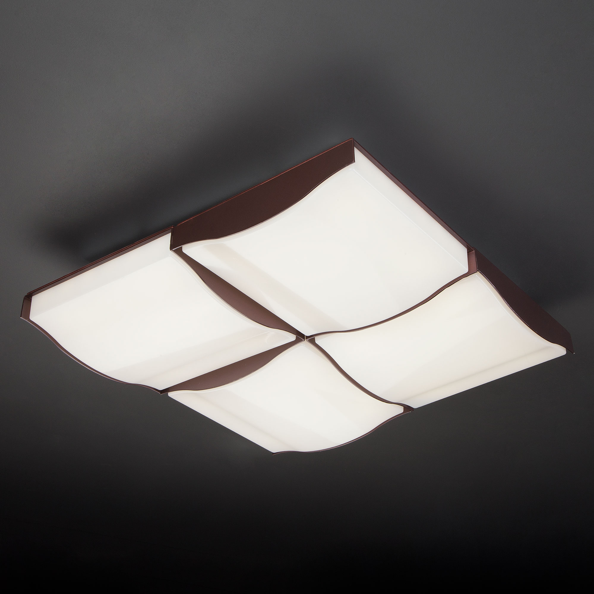 Потолочный светодиодный светильник Eurosvet Relief 90031/4 кофе