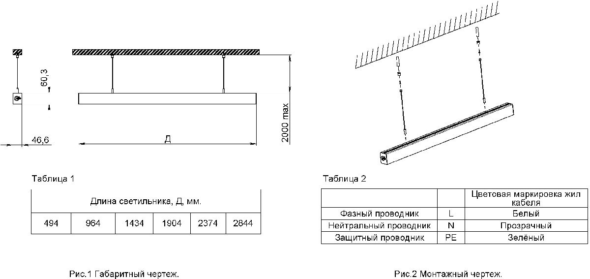 Подвесной линейный светильник Светон Лайнер 1-74-Д-120-0/ПТ/О-3К80-П41 CB-C1715010