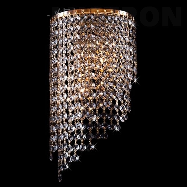 Настенный светильник Eurosvet 3102/2 золото/прозрачный хрусталь Strotskis