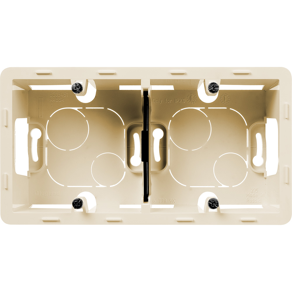 Коробка для накладного монтажа на 2 поста Legrand Inspiria 673991