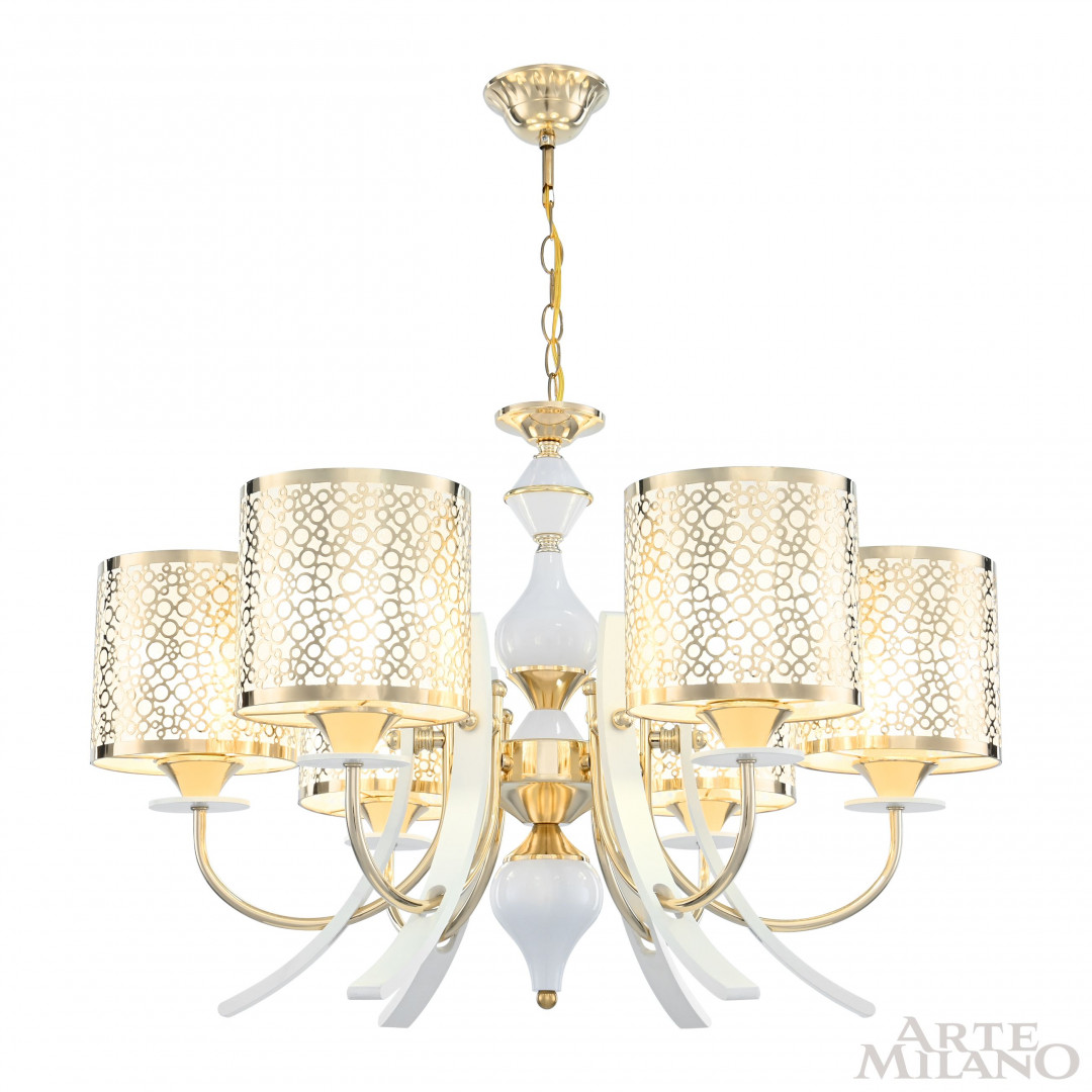 Подвесная люстра Arte Milano Florentia-6067 306067/6 Wh/Gd
