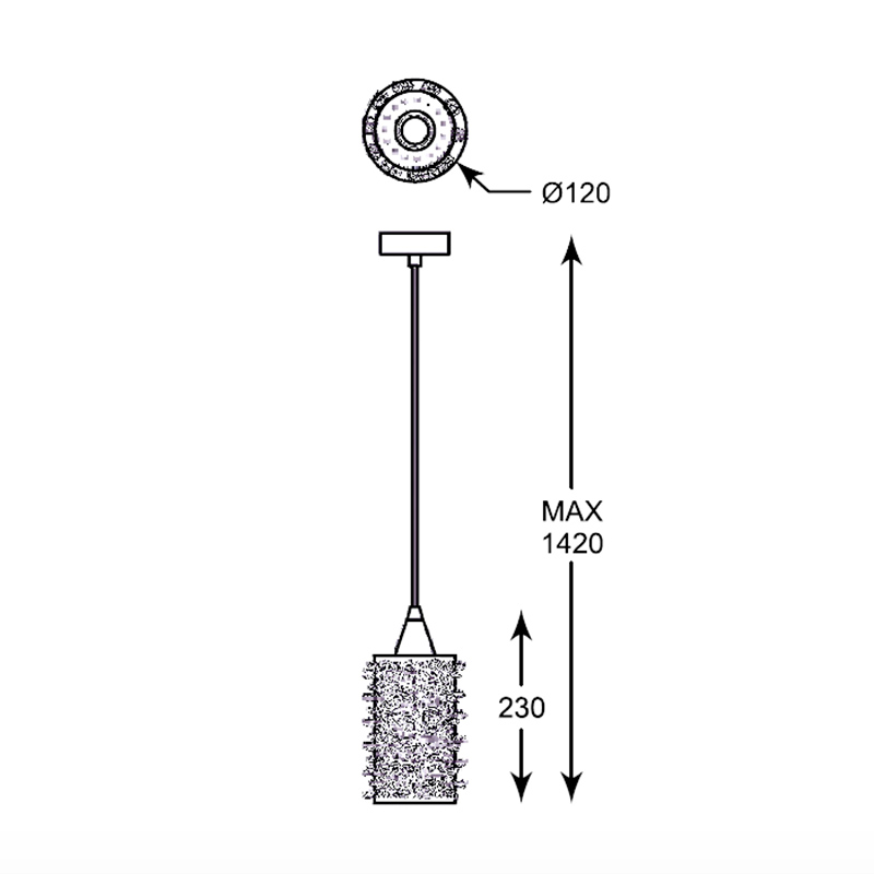 Подвесной светильник Zumaline GIANNA P0386-01A-F4AC