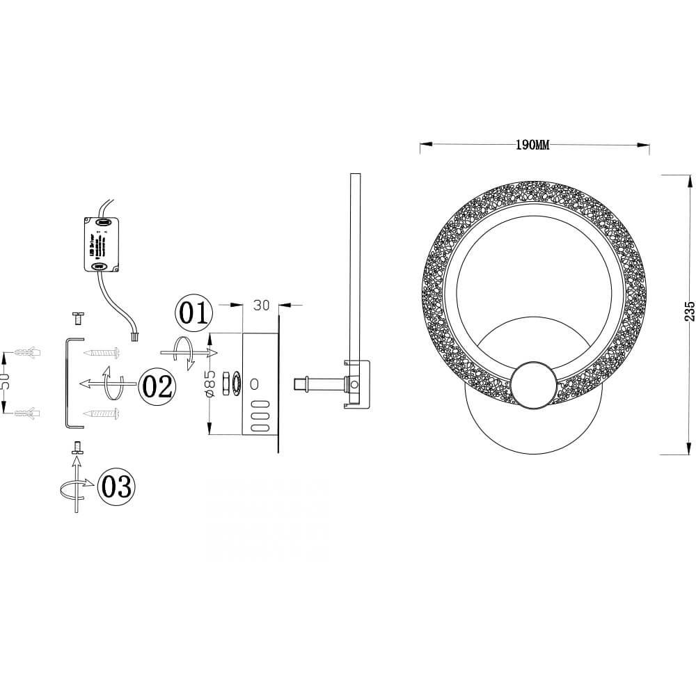 Бра Seven fires Римини SF7016/1W-AB