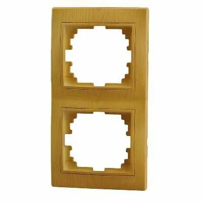 Рамка 2-местная вертикальная Lezard Mira 701-0701-152