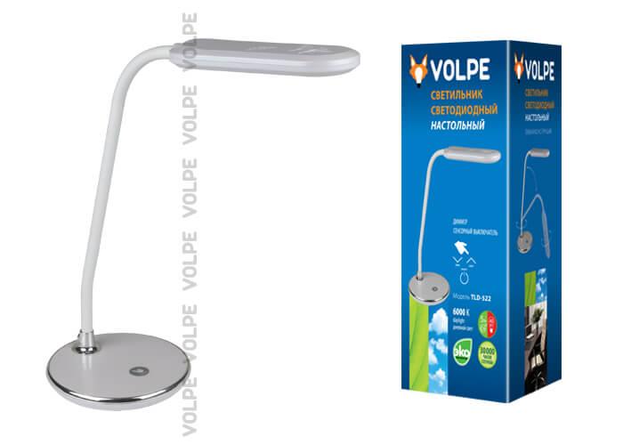 Настольная лампа Volpe TLD-522 Silver/LED/360Lm/6000K/Dimmer 10290