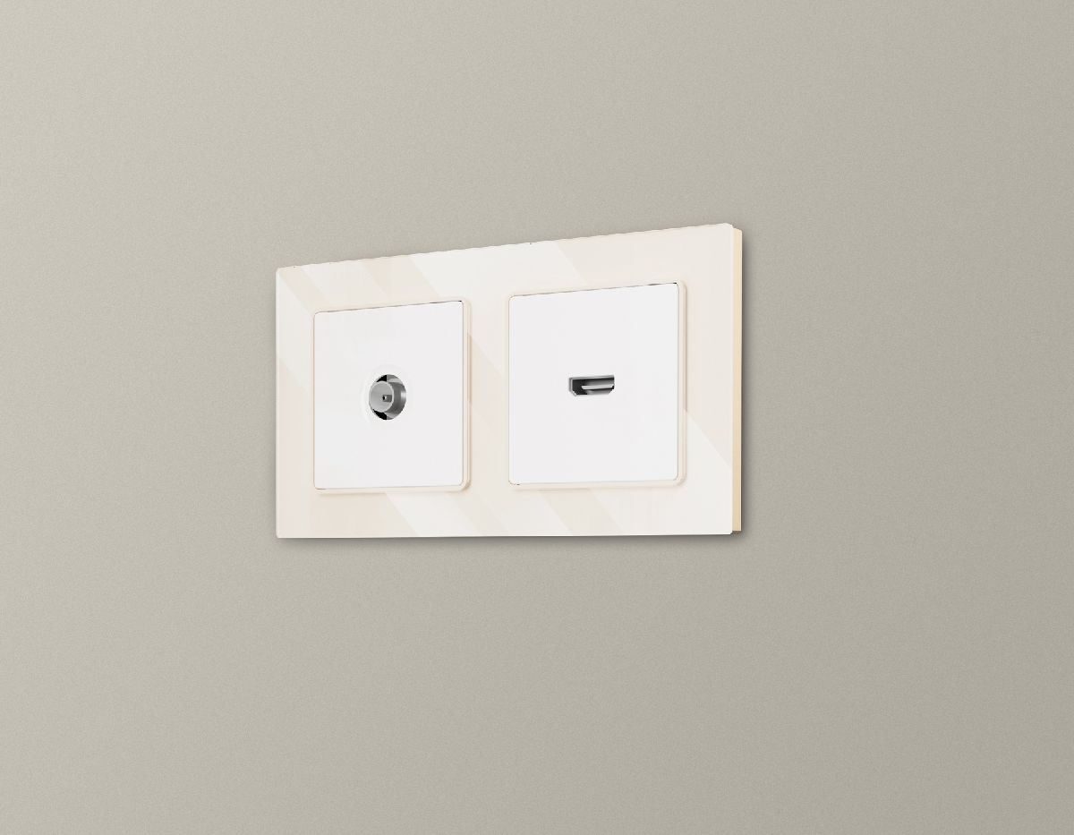 Рамка двухместная Ambrella Volt Platos AF330302