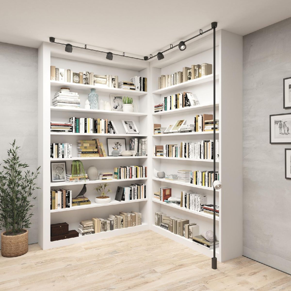 Трековый однофазный светильник Denkirs Belty Spot DK5541-WH+BK