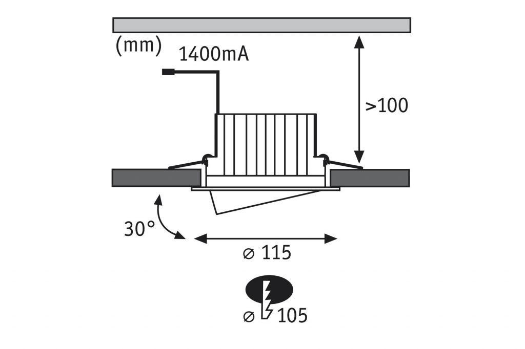 Встраиваемый светодиодный светильник Paulmann Helia 99885