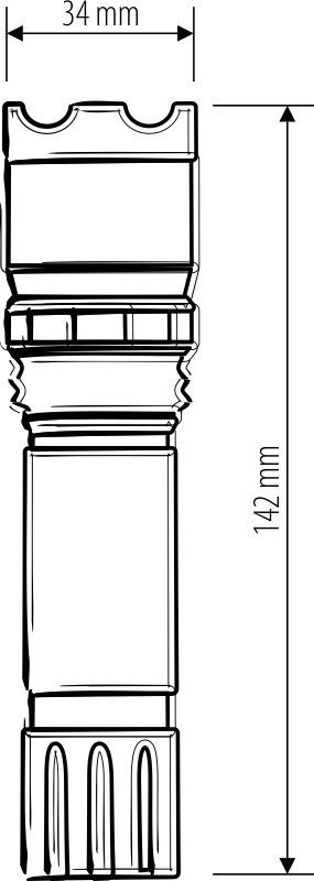 Ручной светодиодный фонарь Elektrostandard Focus Line от батареек 142х34 180 лм 4690389032547