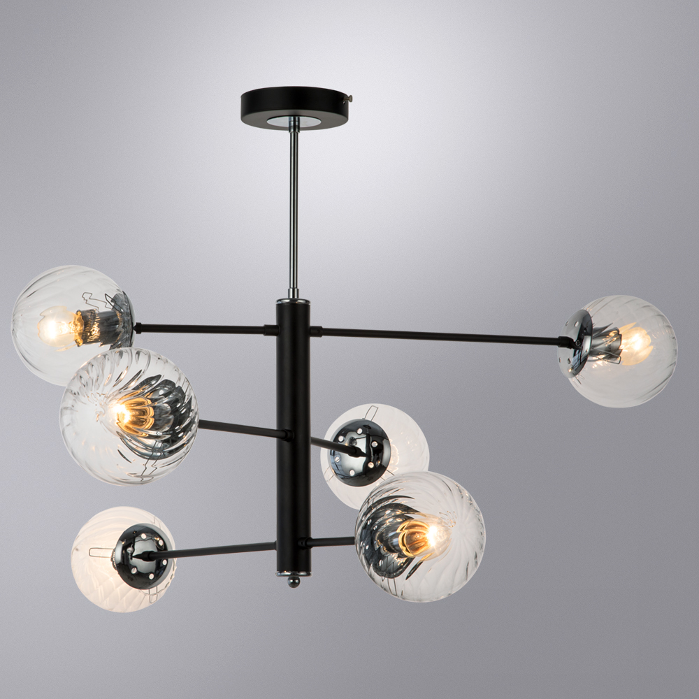 Люстра на штанге Arte Lamp Segin A3566PL-6BK