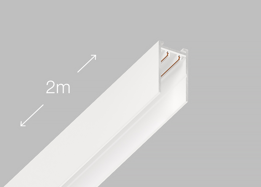 Шинопровод магнитный Luminotti Slimline L.200.2M.WH.3