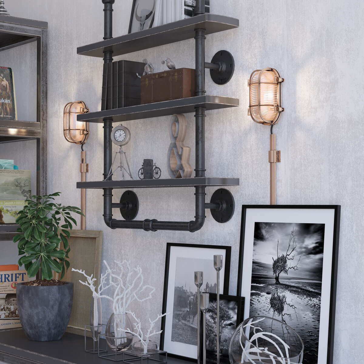 Настенный светильник Odeon Light Lofi 4131/1W