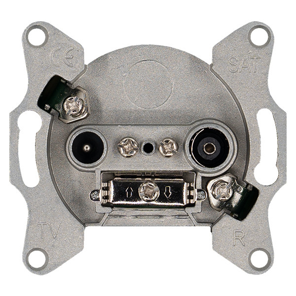 Розетка TV+FM Ф9.5mm проходная с накладкой, цвет Тауп Jasmart G6205T