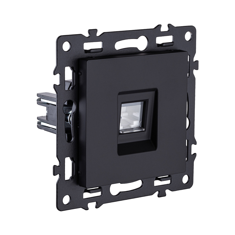 Розетка телефонная RJ11, черный Kollinger Asthetik AS-019BK