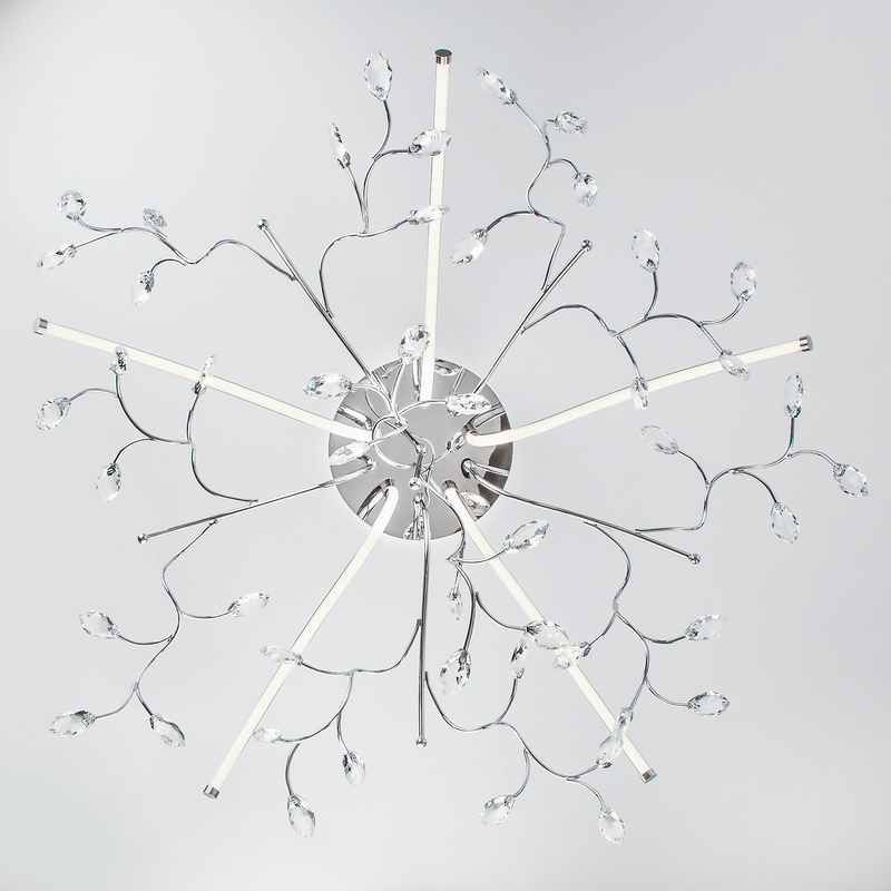 Потолочная светодиодная люстра Eurosvet Claudia 90036/5 хром