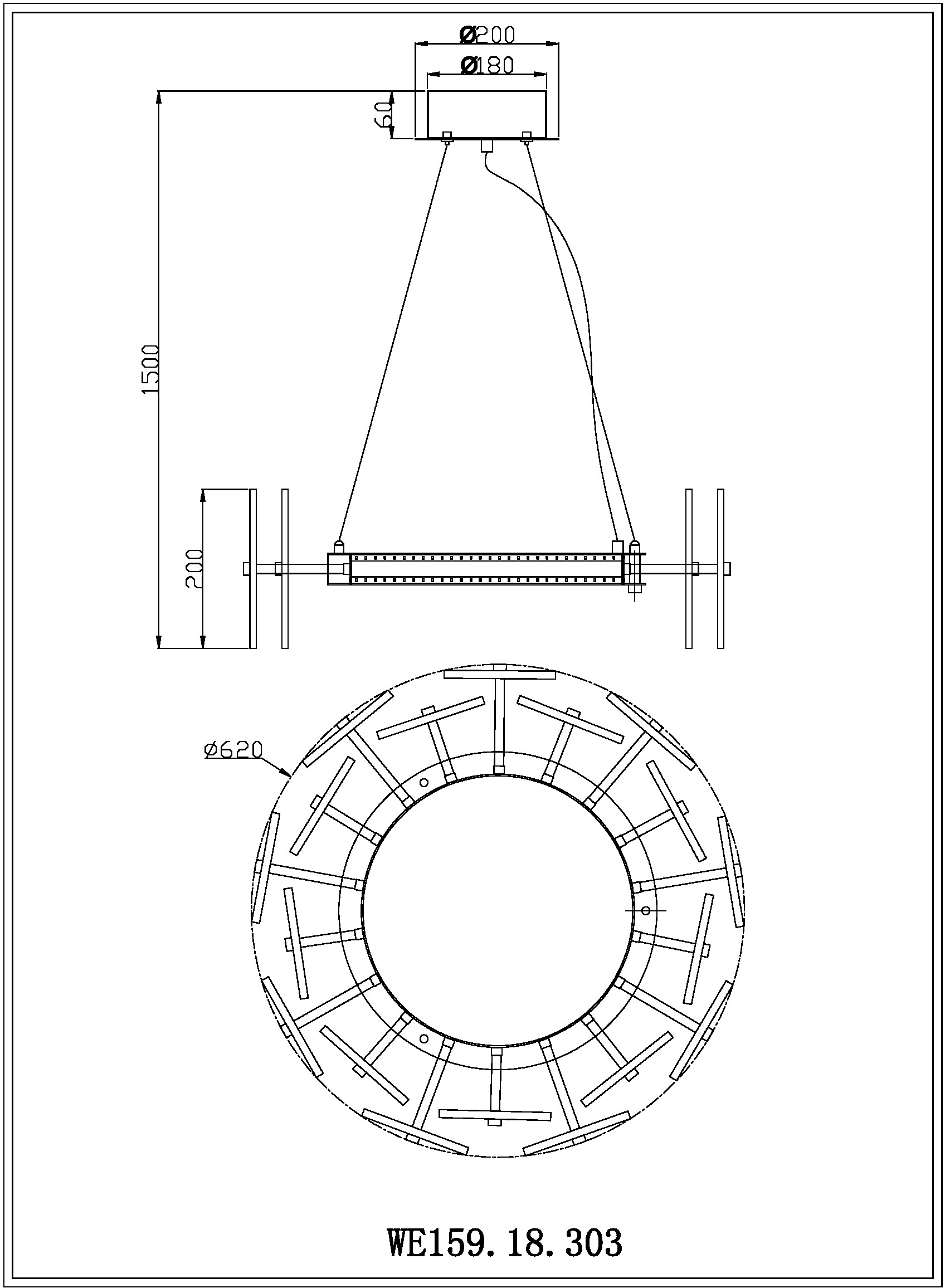 Подвесная люстра Wertmark Nicola WE159.18.303