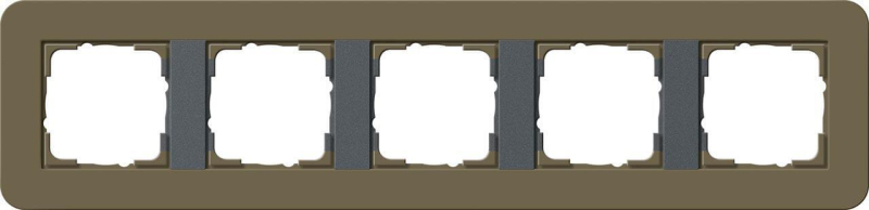 Рамка 5-постовая Gira E3 дымчатый/антрацит 0215426