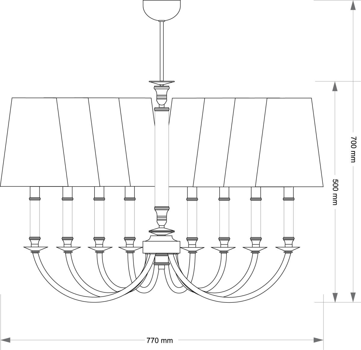 Подвесная люстра Kutek Napoli NAP-ZW-8(Z/A)