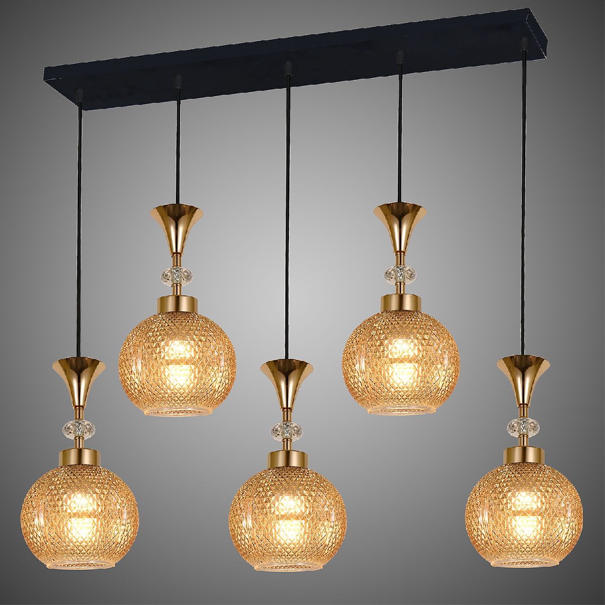 Подвесная люстра Reluce 02001-0.9-05L AMBER