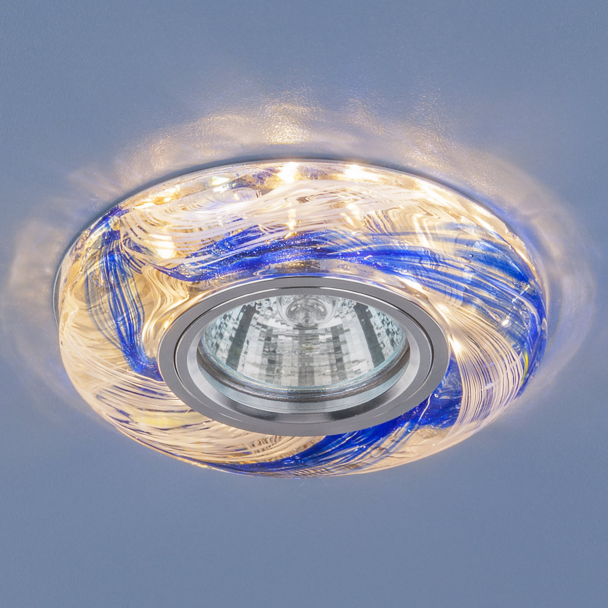 Встраиваемый светильник Elektrostandard 2191 MR16 CL/DBL прозрачный/синий 4690389096105