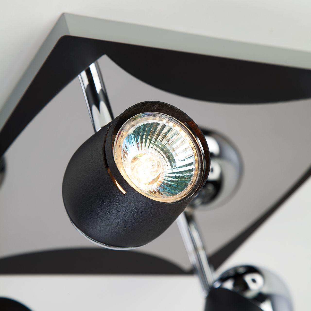 Спот Eurosvet Middle 20057/4 хром/черный