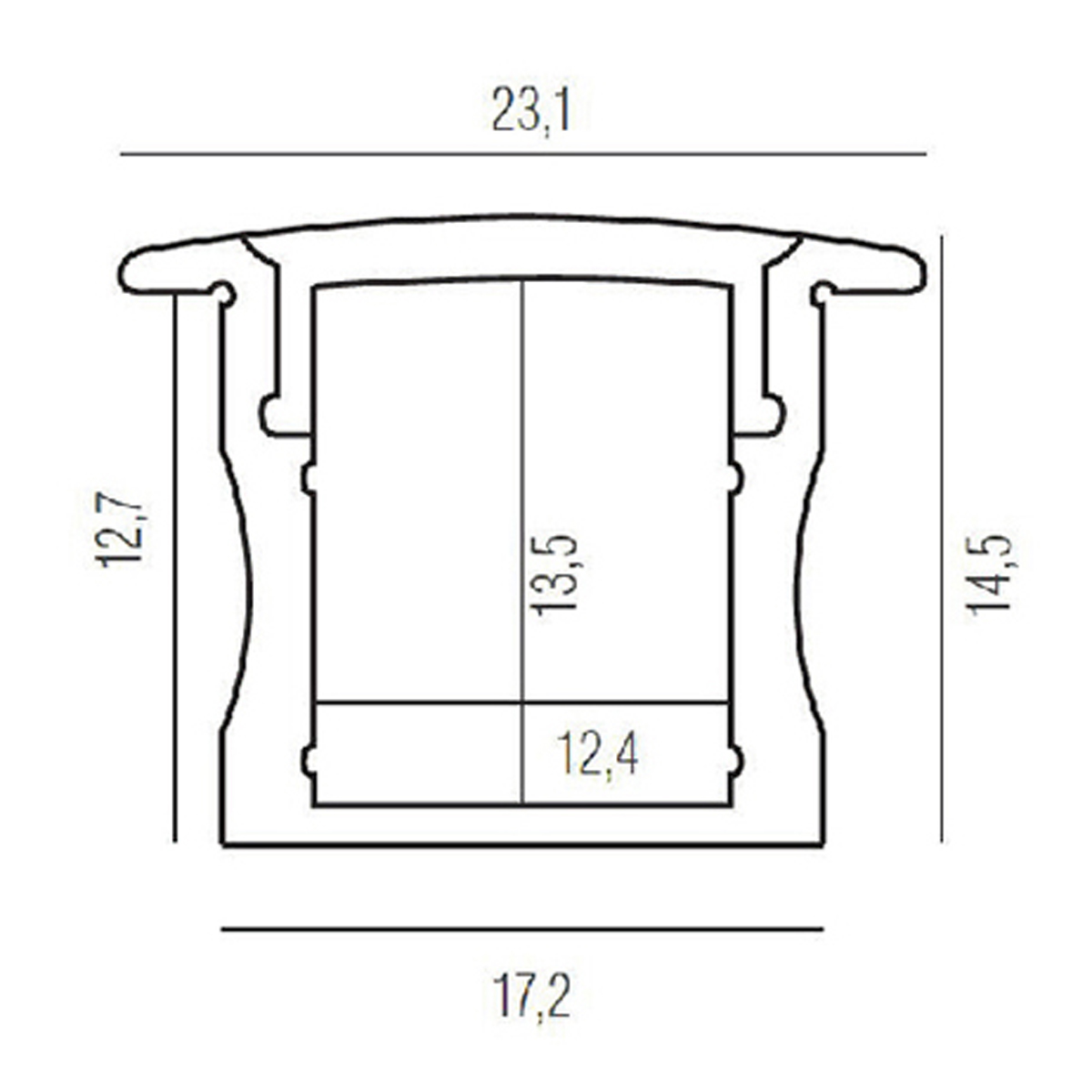 Встраиваемый алюминиевый профиль Donolux DL18501Alu
