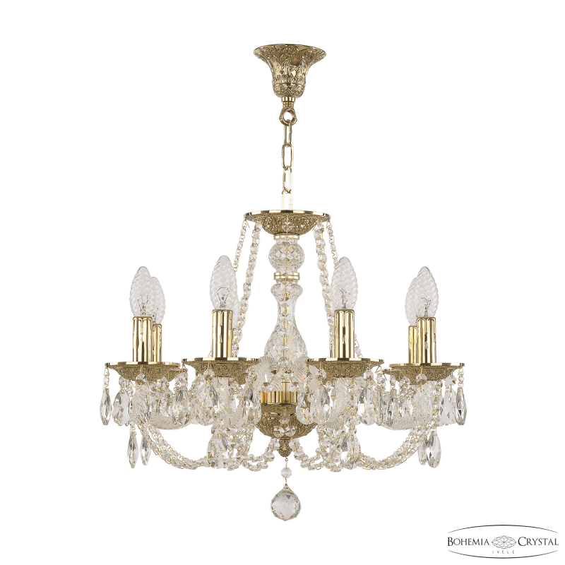 Подвесная люстра Bohemia Ivele Crystal 1601/8/165 G