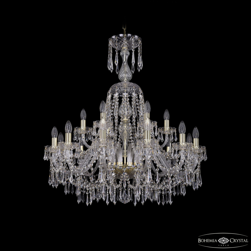 Подвесная люстра Bohemia Ivele Crystal 1403/12+6/300/XL-95 G
