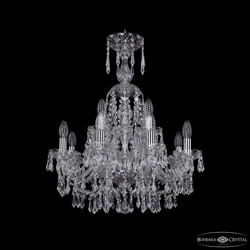 Подвесная люстра Bohemia Ivele Crystal 1403/8+4/195/XL-65 Ni
