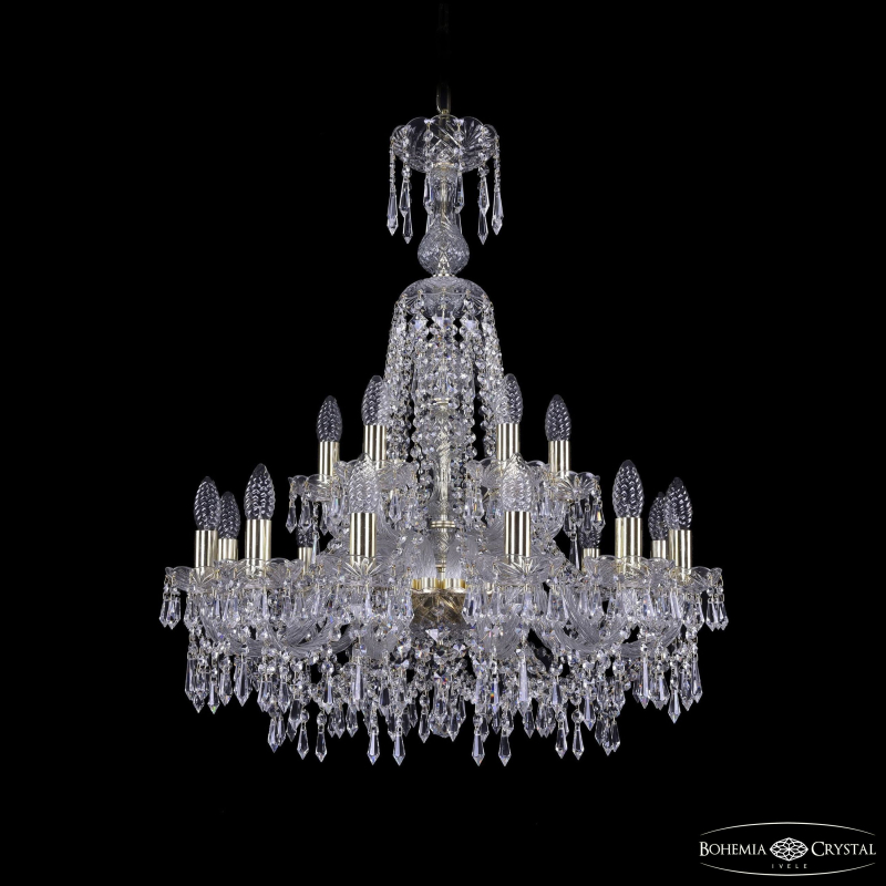 Подвесная люстра Bohemia Ivele Crystal 1403/12+6/240/XL-80 G