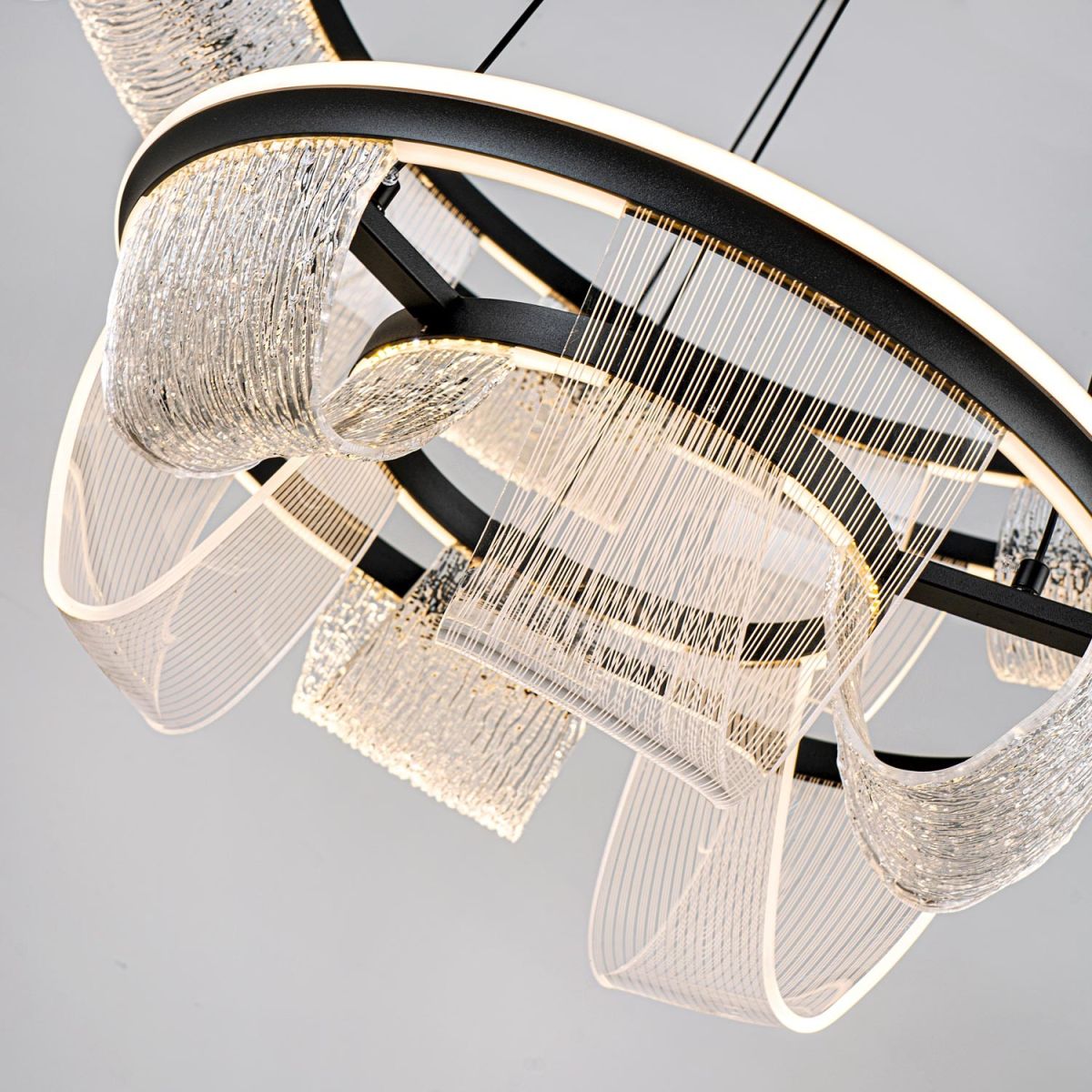 Подвесная люстра LED4U L7706-800-460 BK