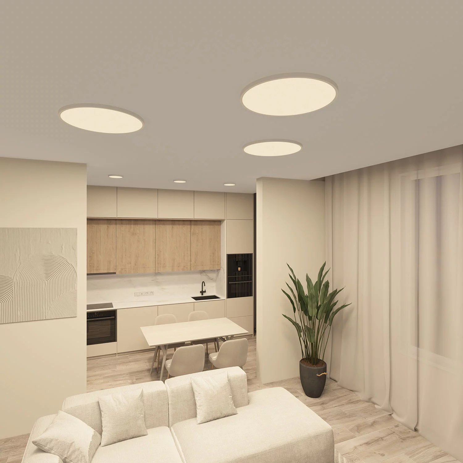 Потолочный светильник светодиодный круглый светодиодный Denkirs Thin DK6524-WH