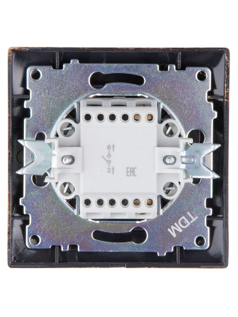 Выключатель одноклавишный Лама TDM Electric SQ1815-0743