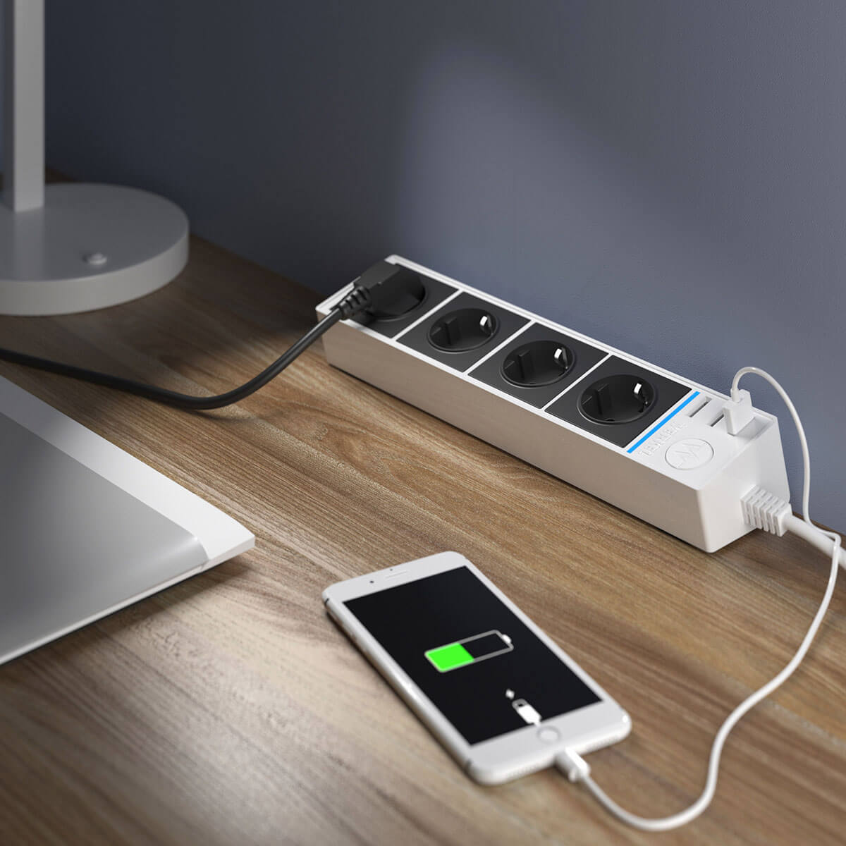 Розеточный блок 4гн 3USB х 1,7м с/з Werkel WL20-04-03 4690389128387