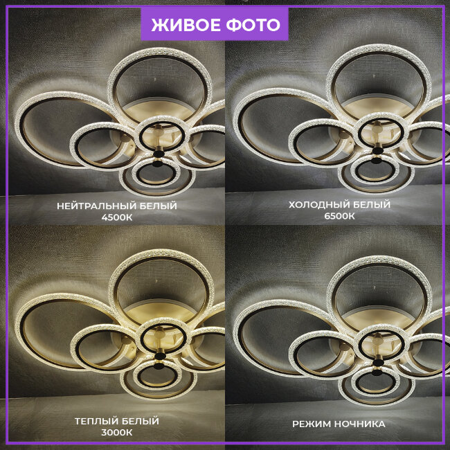 Потолочная люстра Seven Fires Ejlev SF7059/9C-SGD-RGB