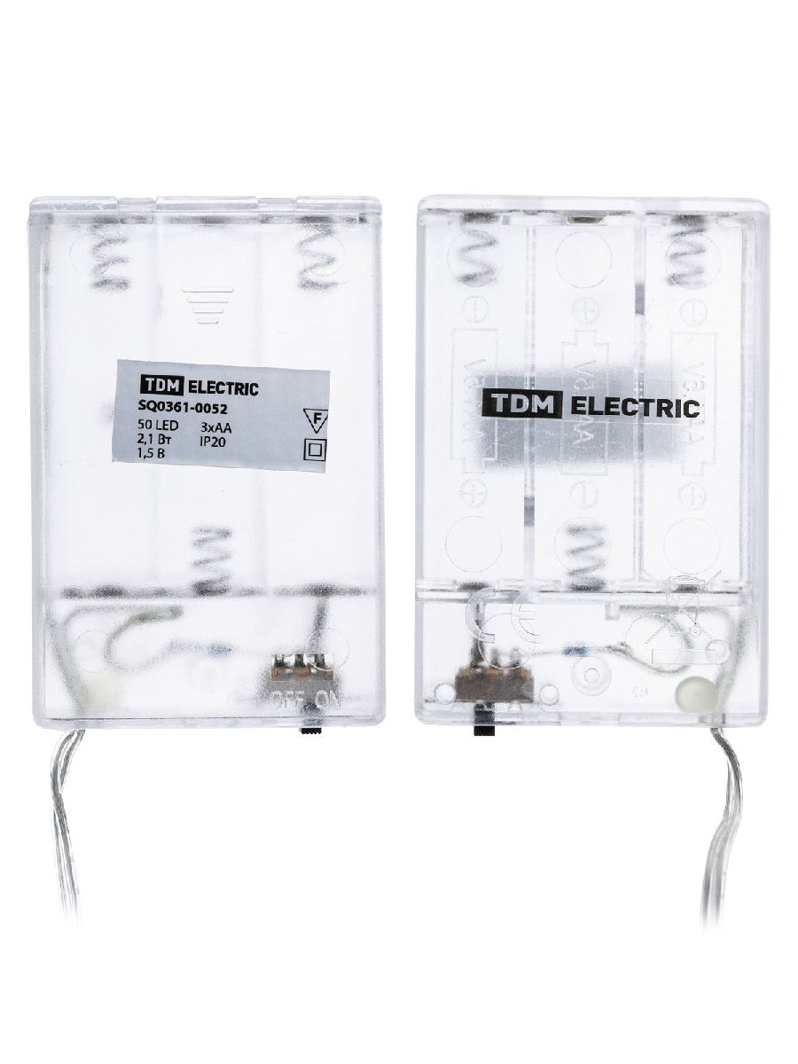 Светодиодная гирлянда TDM Electric Роса50 3хАА теплый белый без мерцания SQ0361-0052
