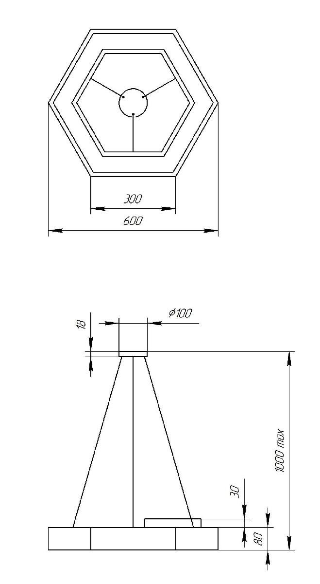 Подвесной светильник Эра Geometria SPO-123-W-40K-045 Б0050554