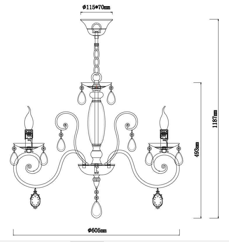 Подвесная люстра Rivoli Nodo 6002-305 Б0038149